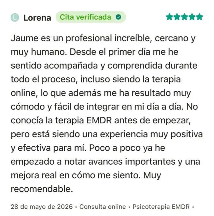 Reseña sobre terapia online con Jaume Moreno